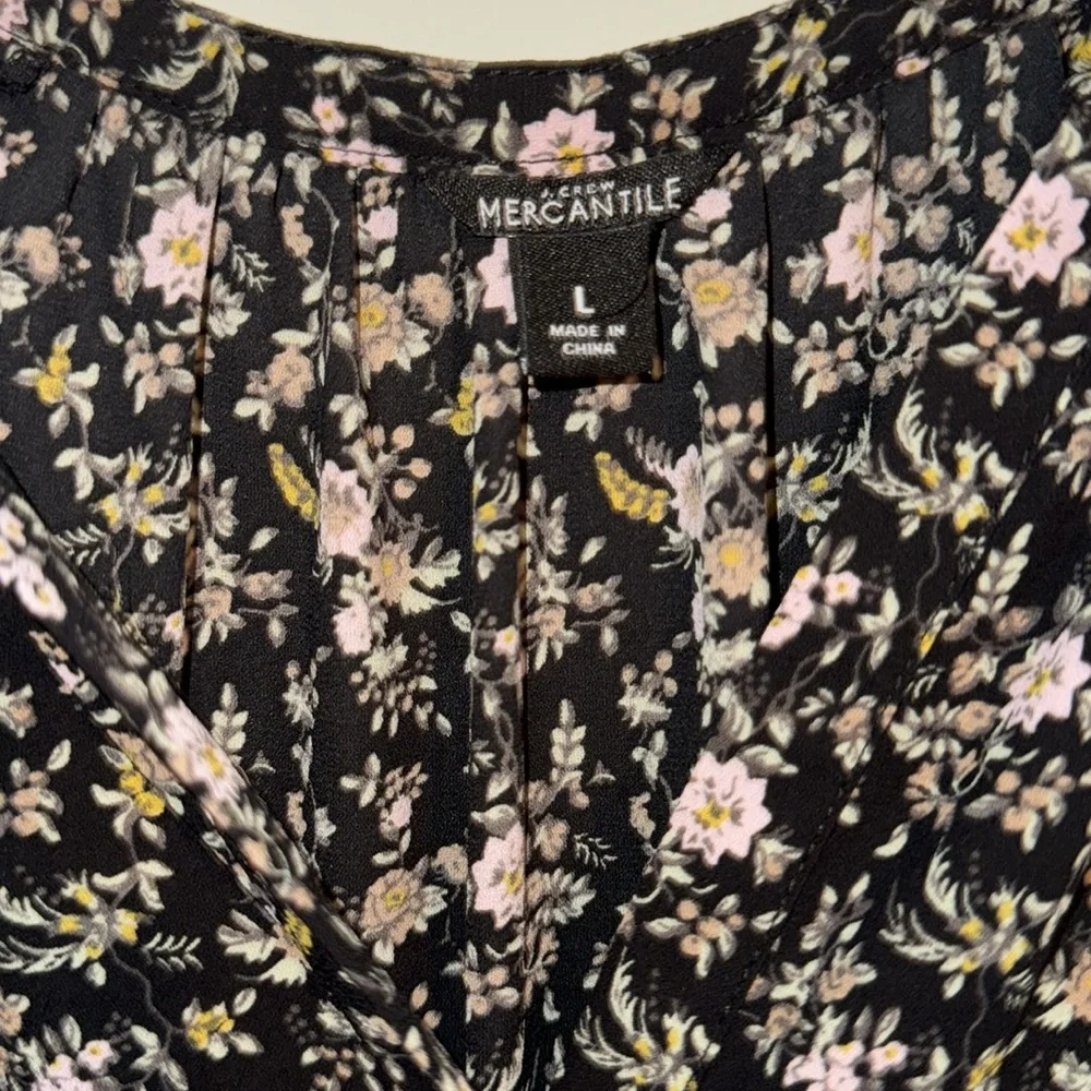 J. Crew Mercantile Floral Black Maxi Dress - Picture 2 of 6
